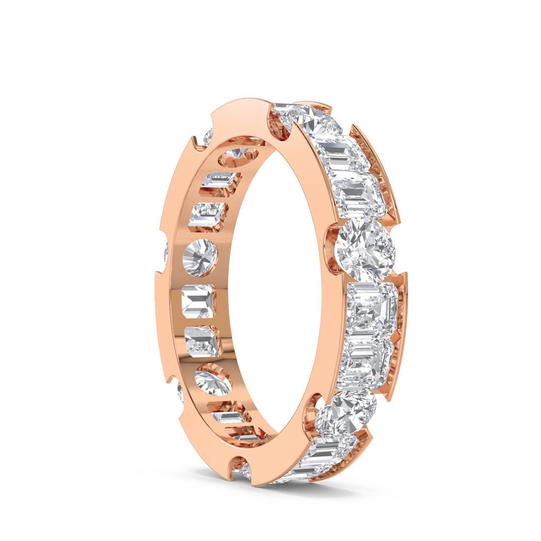 Alternating Baguette Eternity Men's Band