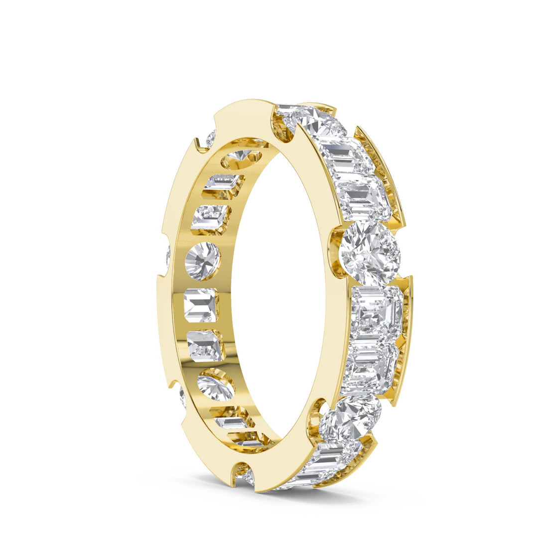 Alternating Baguette Eternity Men's Band