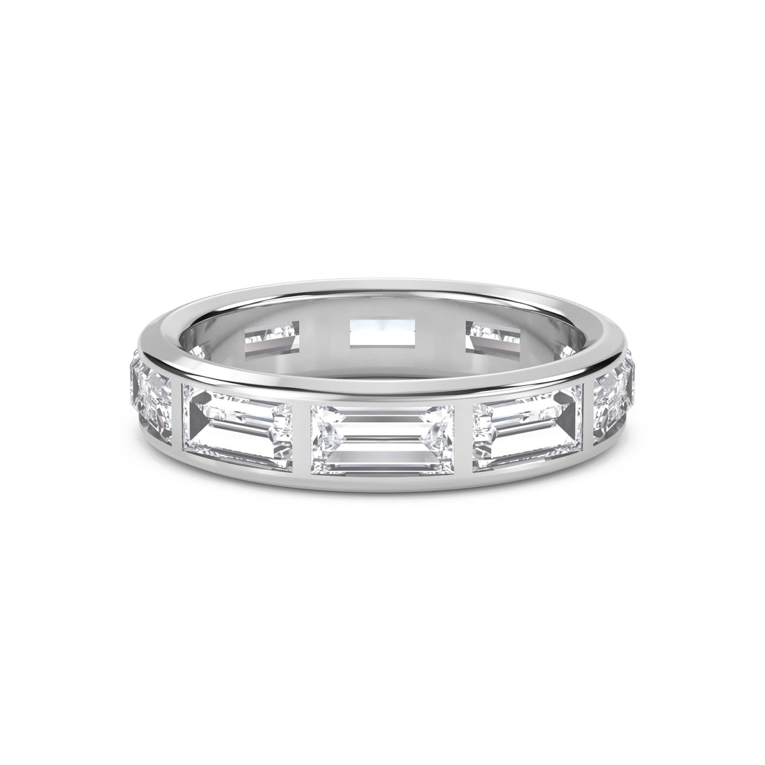 East-West Baguette Men's Band (Silver)