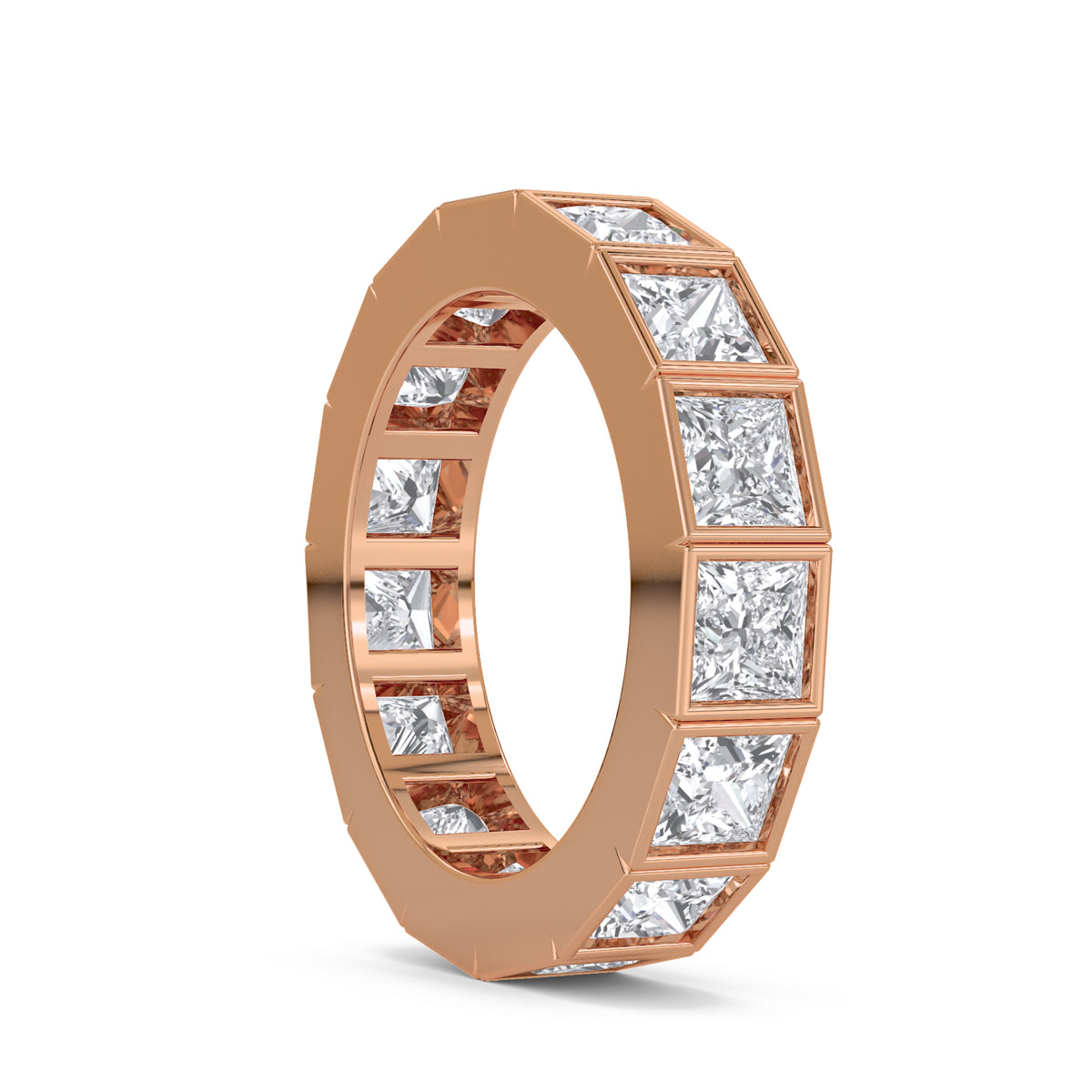 Princess Bezel Eternity Men's Band