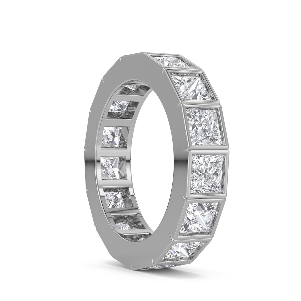 Princess Bezel Eternity Men's Band