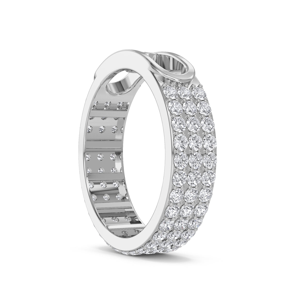 Floating Diamond Pave Men's Band