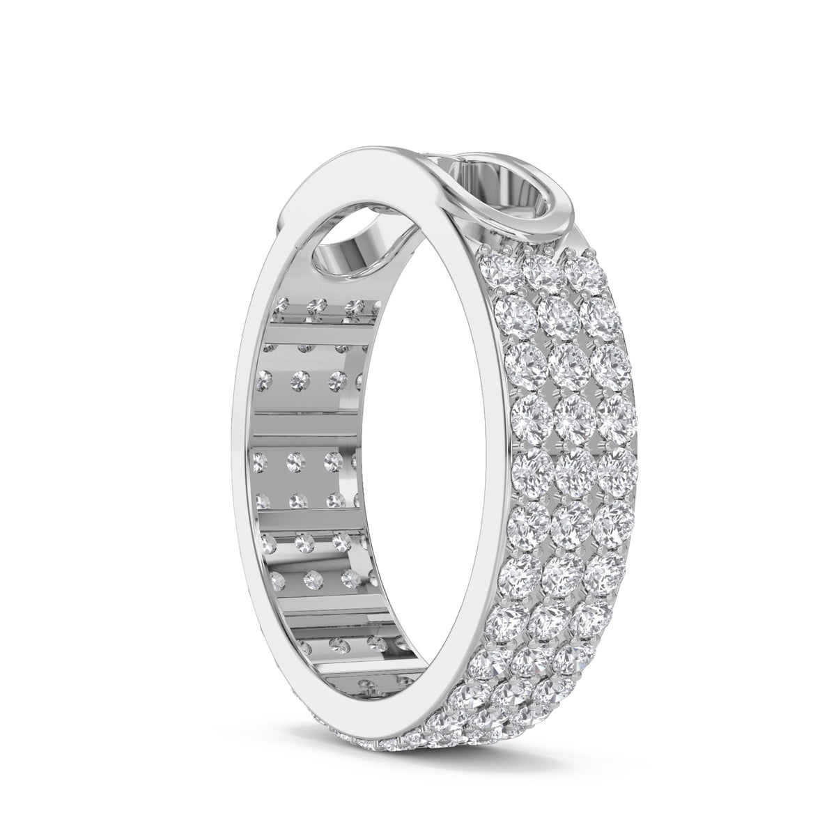 Floating Diamond Pave Men's Band