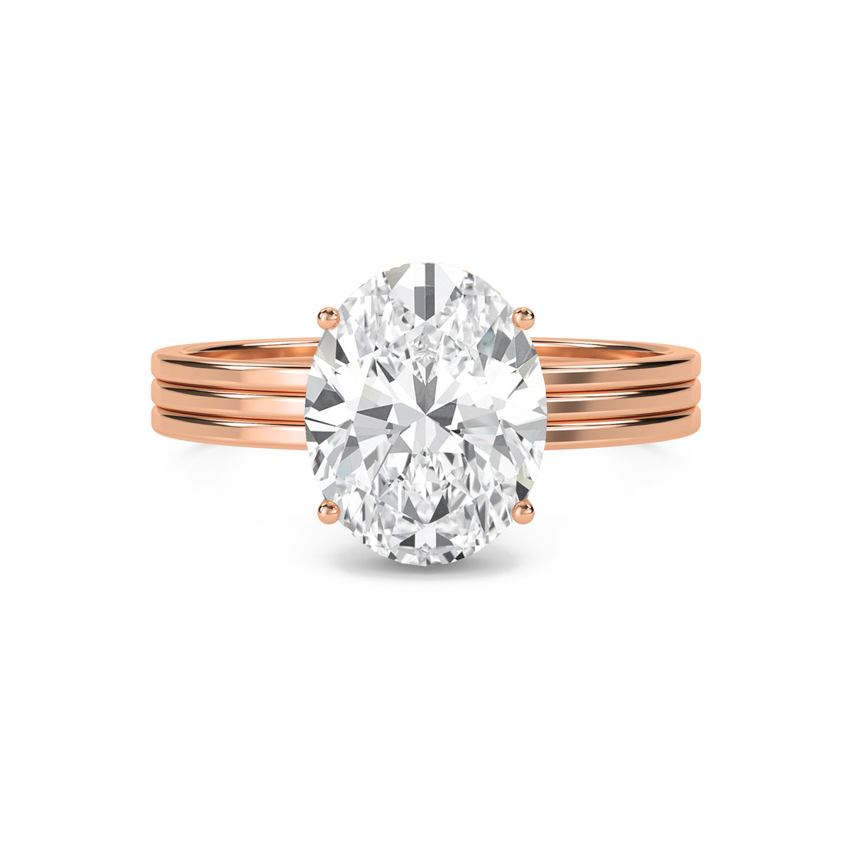 Oval Solitaire Men's Ring