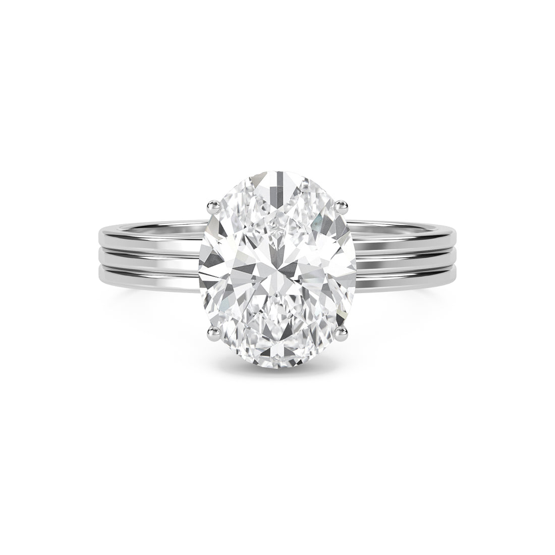 Oval Solitaire Men's Ring