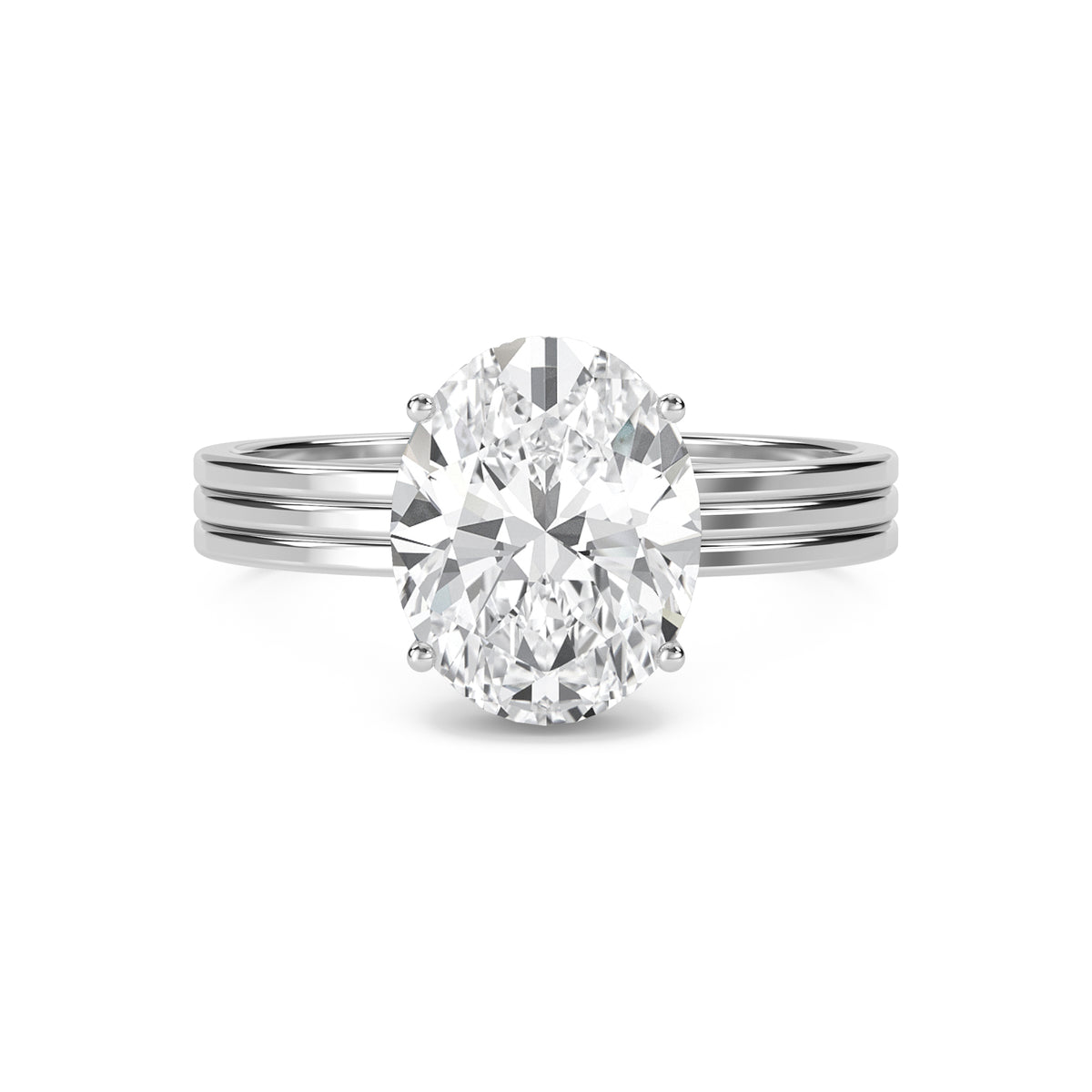 Oval Solitaire Men's Ring