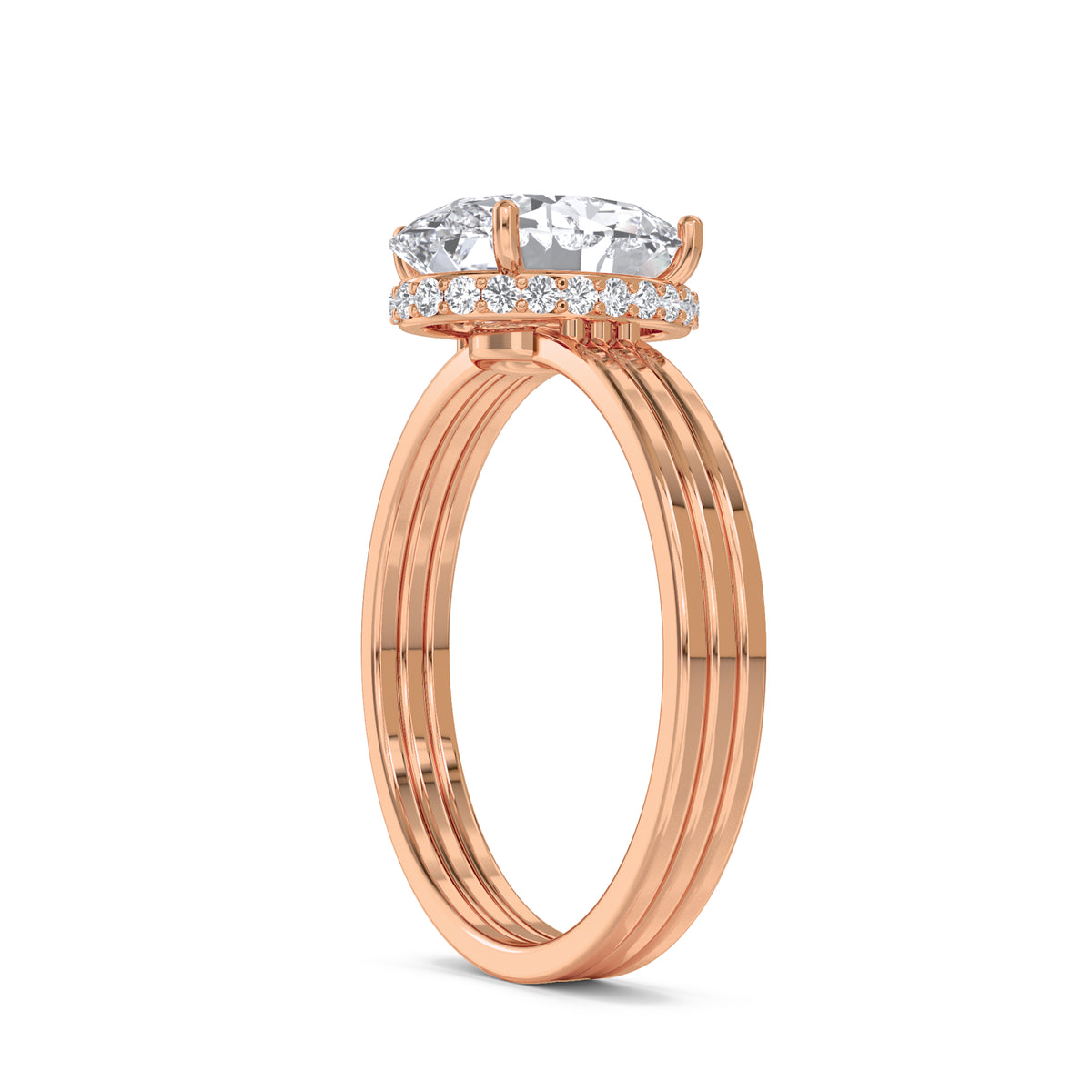 Oval Solitaire Men's Ring
