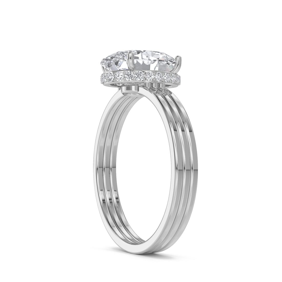 Oval Solitaire Men's Ring