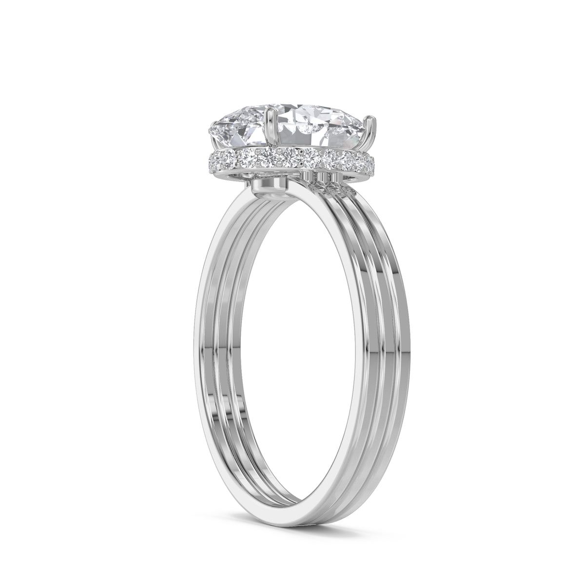 Oval Solitaire Men's Ring