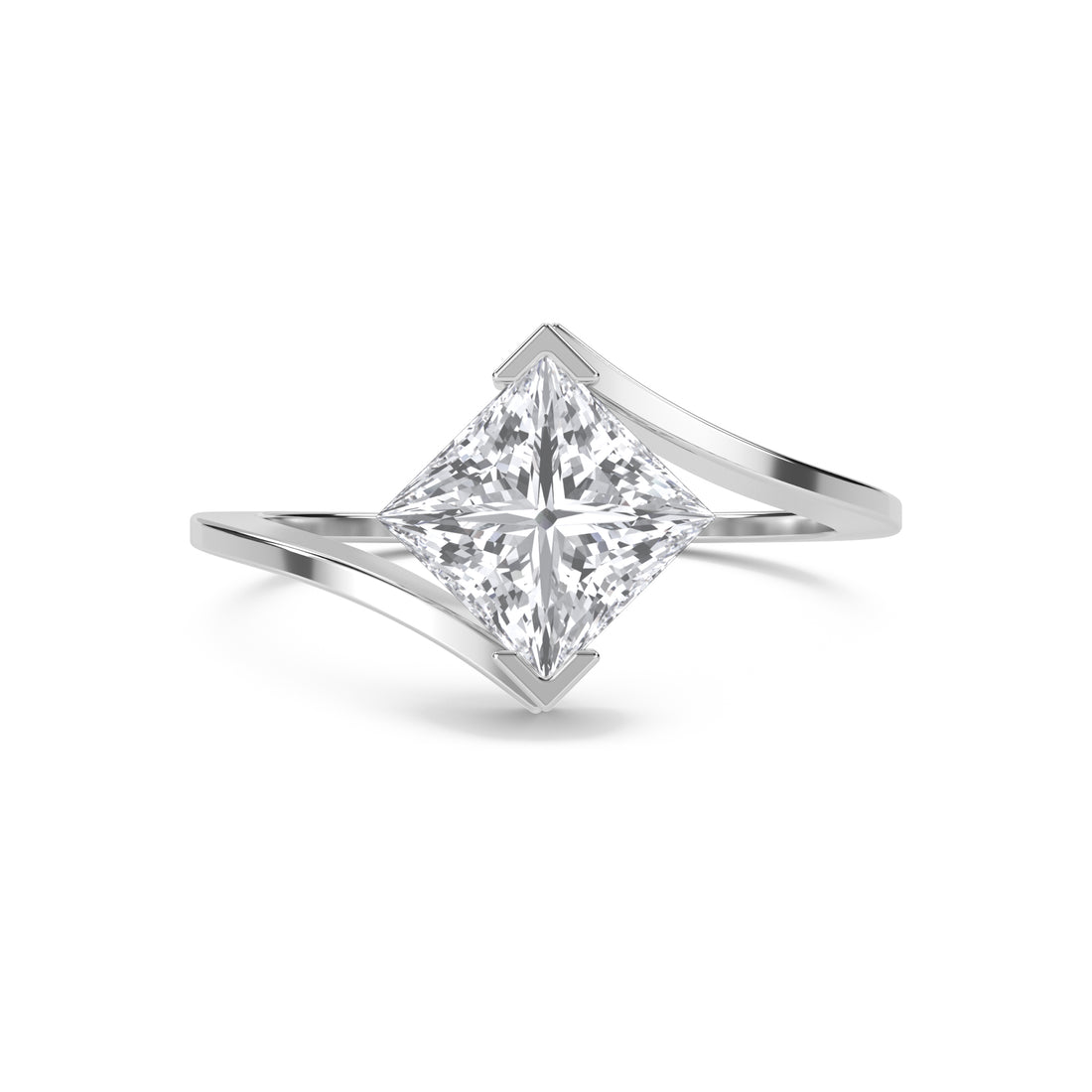 Princess Bypass Solitaire Men's Ring