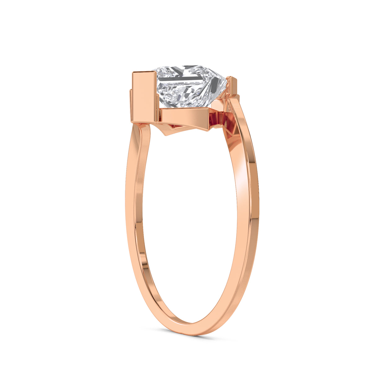 Princess Bypass Solitaire Men's Ring