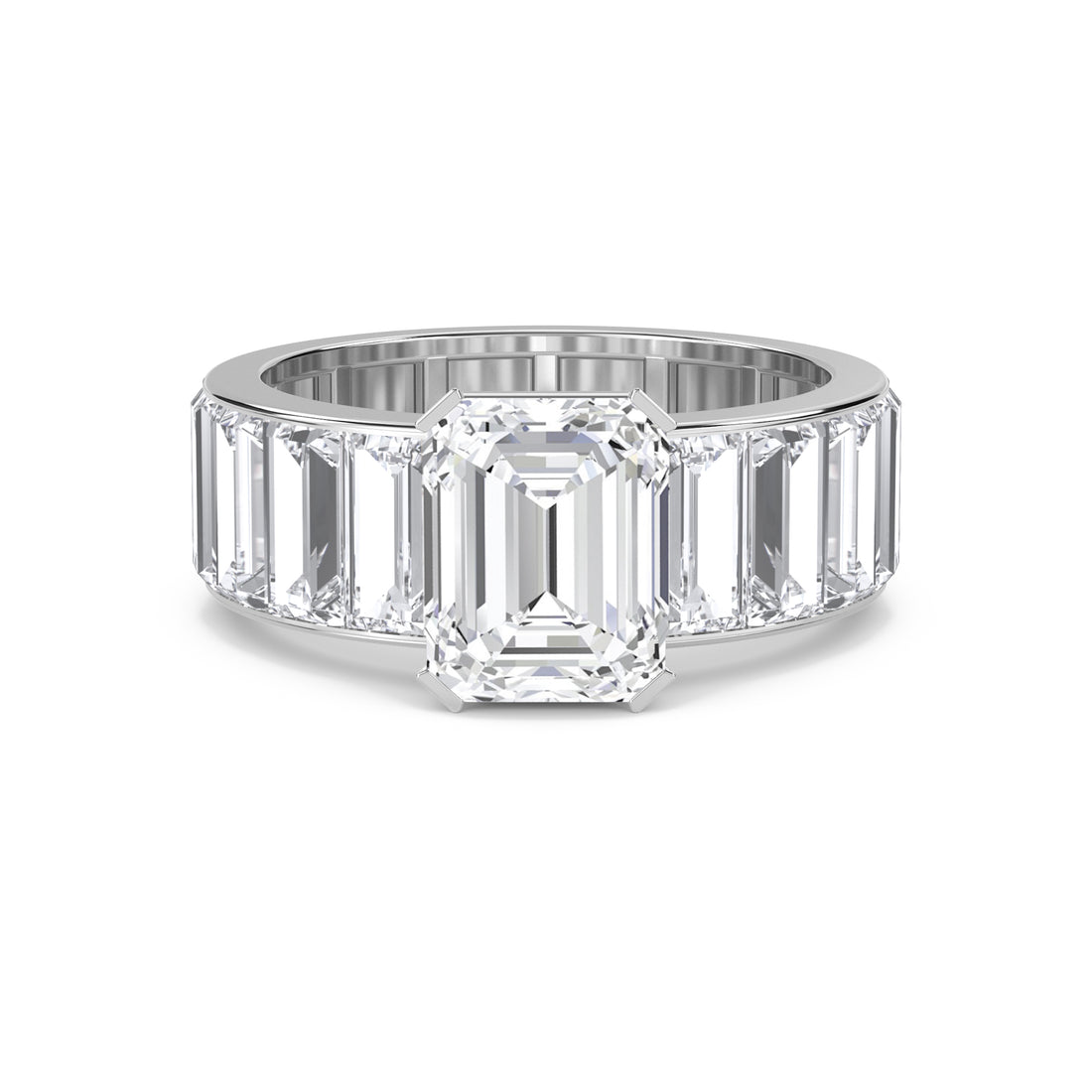 Emerald Baguette Statement Men's Ring