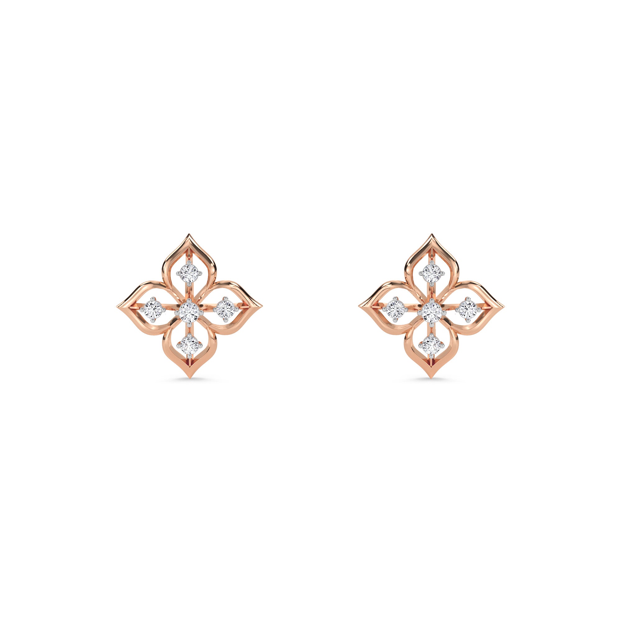 Elegant Leaf Style Tiny Studs Earrings