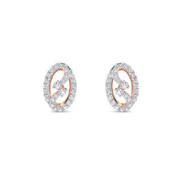 Dazzel Oval Shaped Diamond Dainty Studs