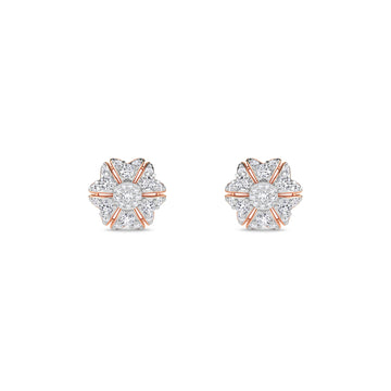 Diamond Cluster Flower Studs