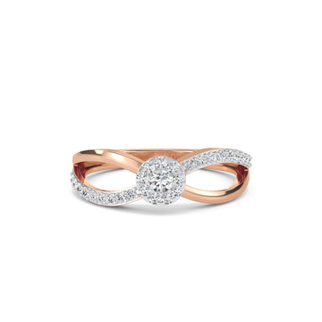 Antique Lab Grown Diamond Swril Womens Ring