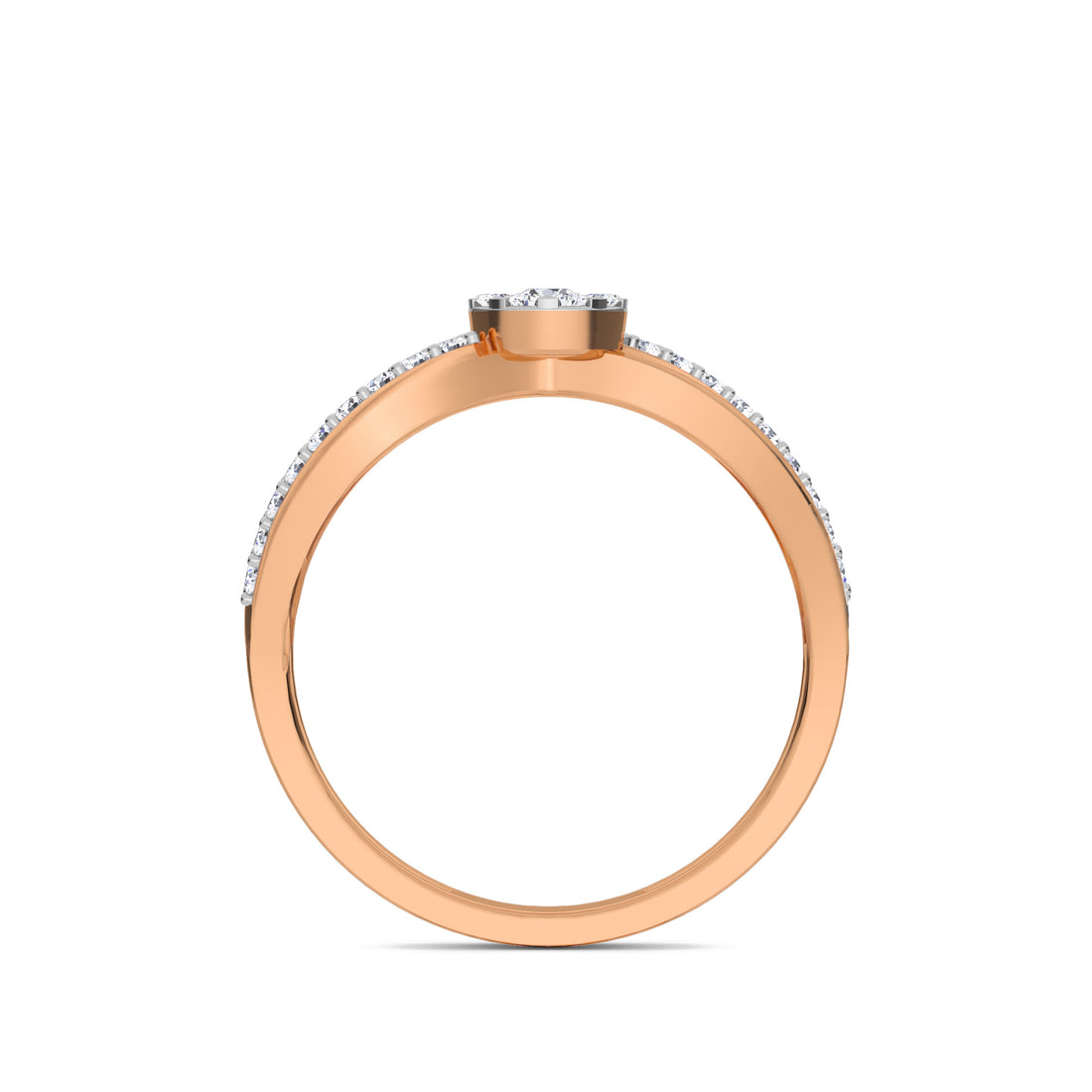 Antique Lab Grown Diamond Swril Womens Ring