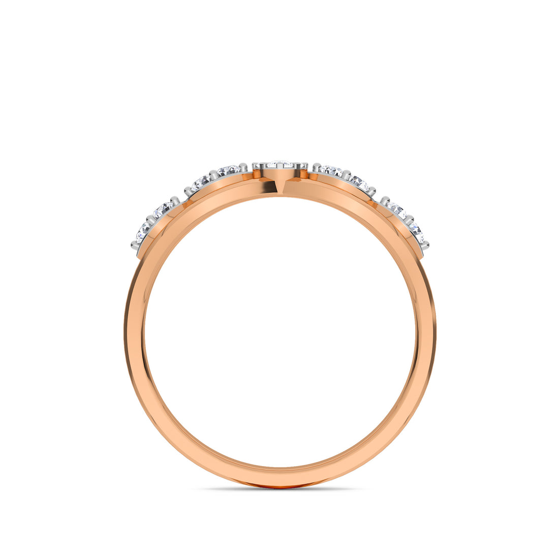Groovy Diamond Stackable Open Wedding Band