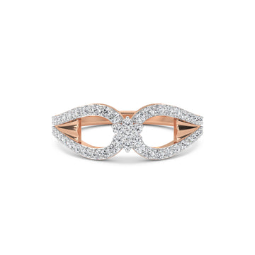 Infinity Shape Round Lab Grown Diamond Ring