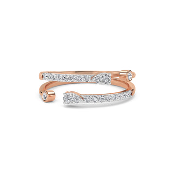 Delicate Double Diamond Open Band
