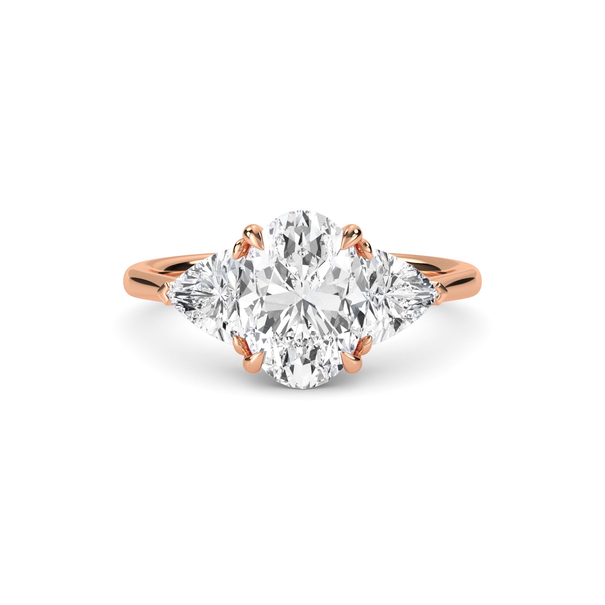 Elegant Three Stone Daily Wear Lab Grown Diamond Ring