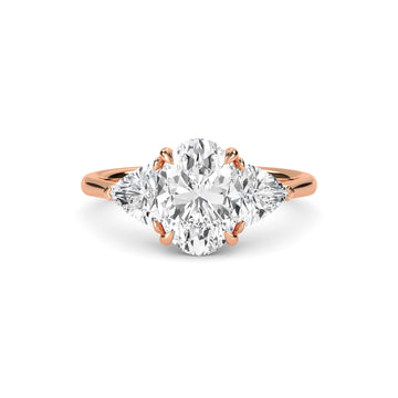Elegant Three Stone Daily Wear Lab Grown Diamond Ring