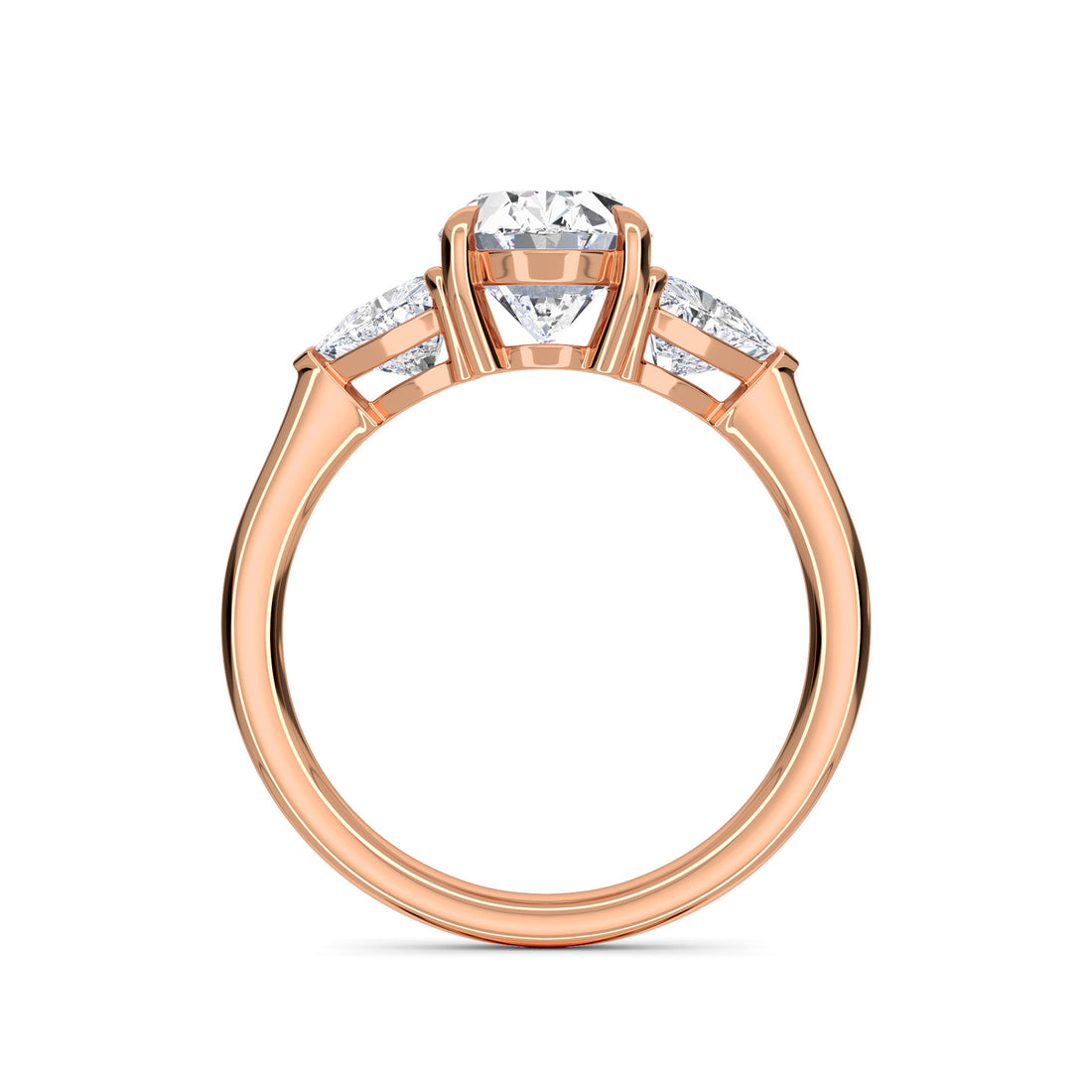 Elegant Three Stone Daily Wear Lab Grown Diamond Ring