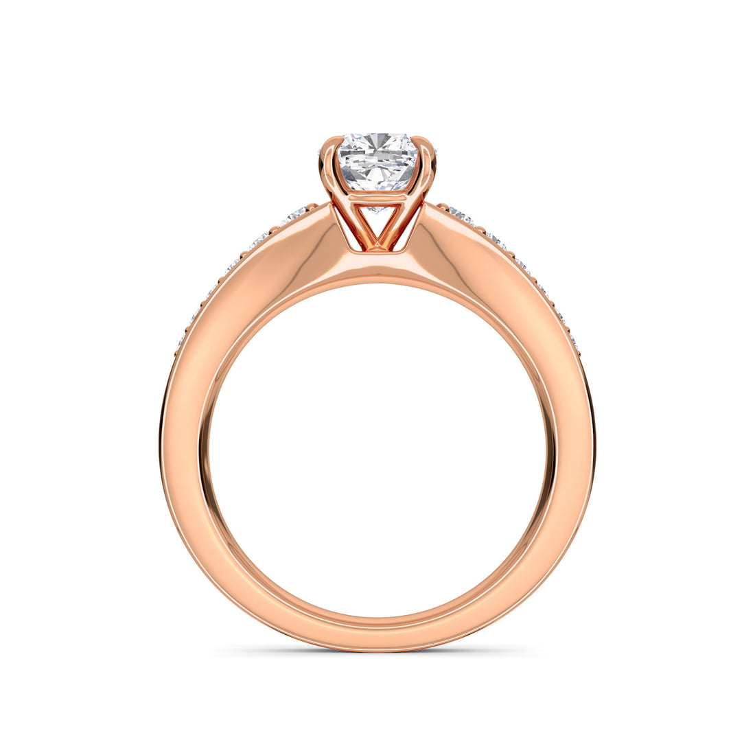 Classic Cushion Diamond Solitaire With Accent Ring