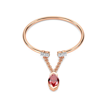 Latest Garnet Marquise Cut Diamond Ring