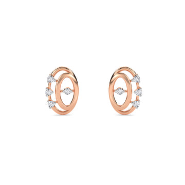 Oval Shaped Diamond Studs Earrings
