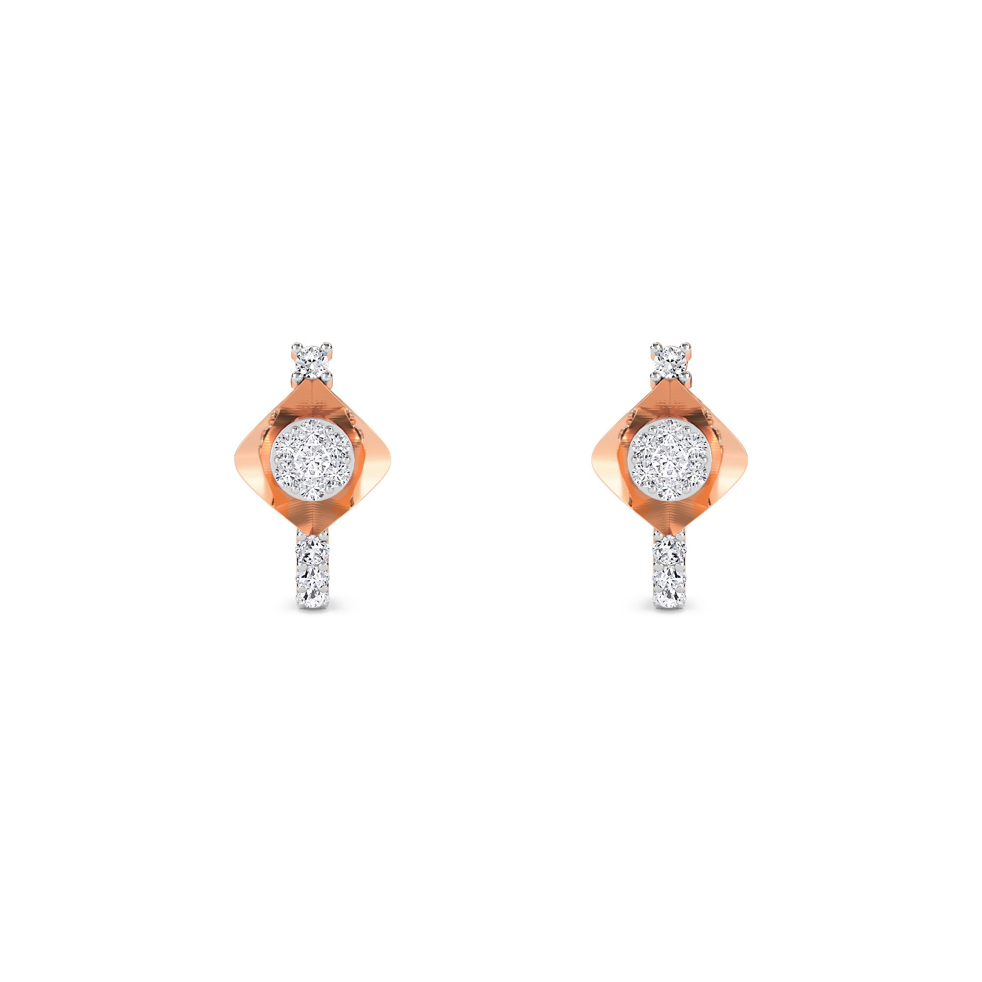 Tiny Lab Grown Diamond Hoop Earrings