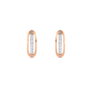 Stackable Diamond Bar Studs Earrings