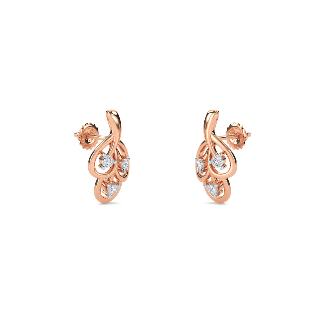 Unique Leaf Style Diamond Daily Wear Earrings