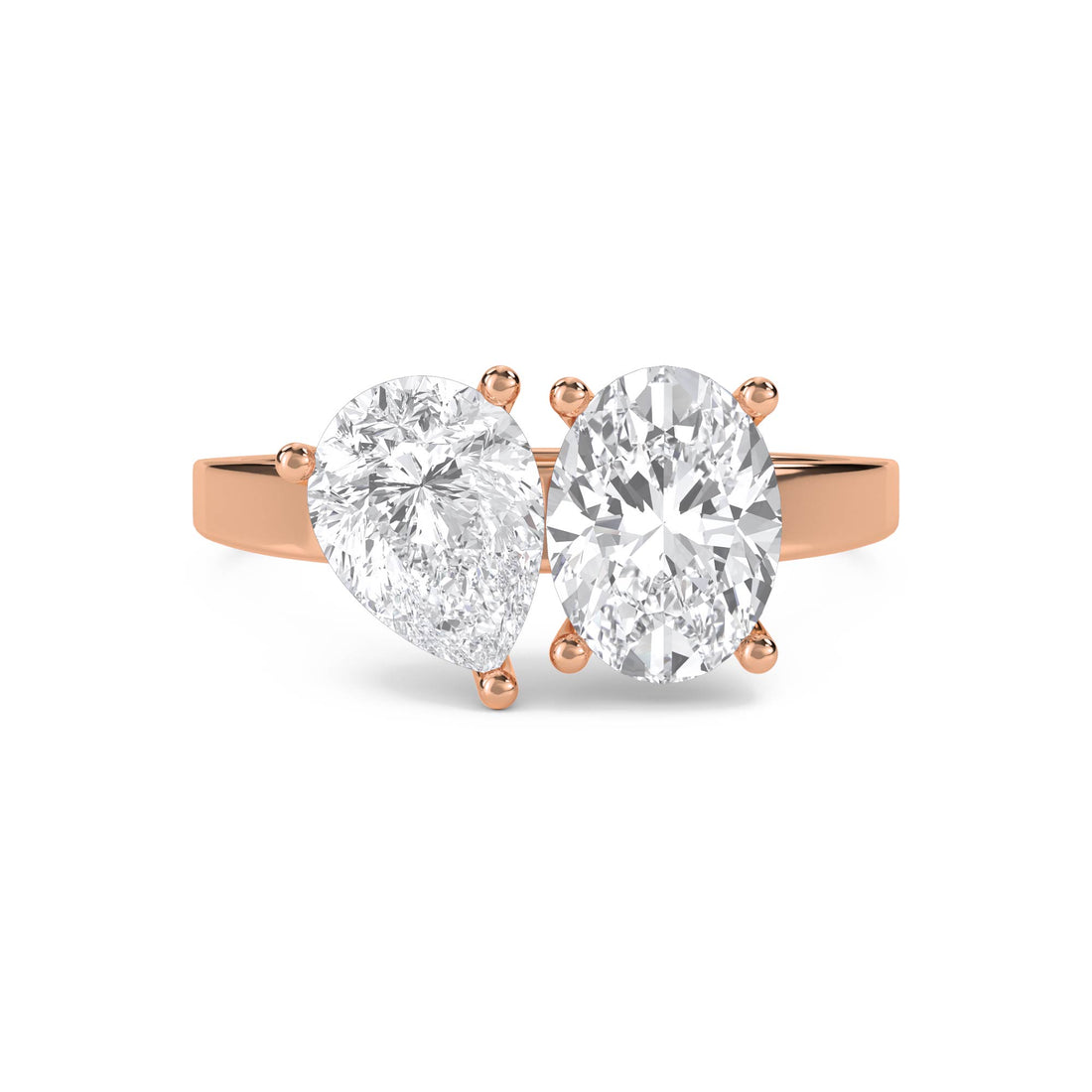 Pear & Oval Lab Grown Diamond Toi et Moi Ring
