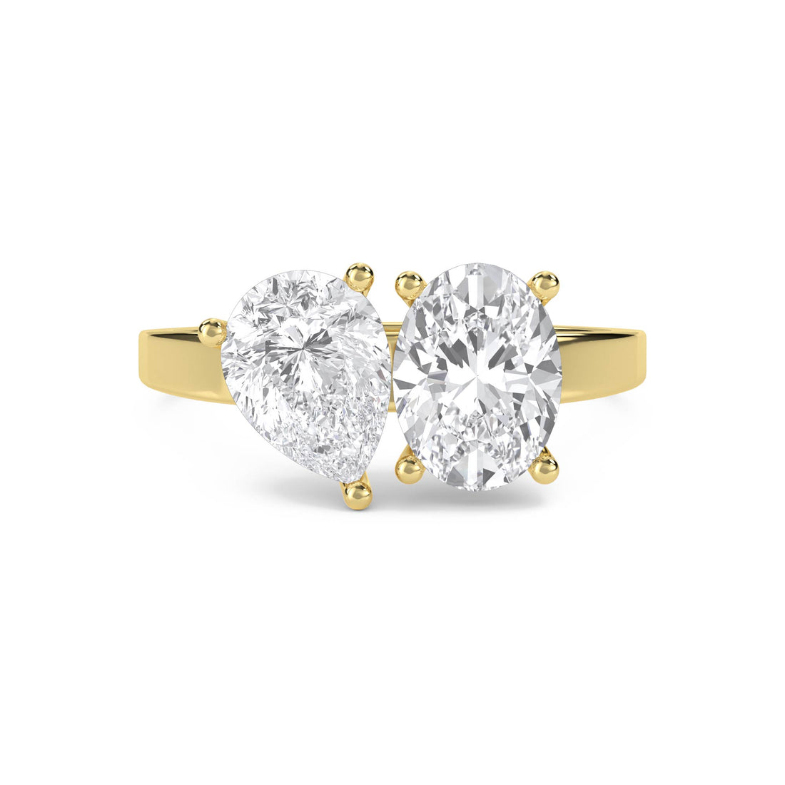 Pear & Oval Lab Grown Diamond Toi et Moi Ring - image 1