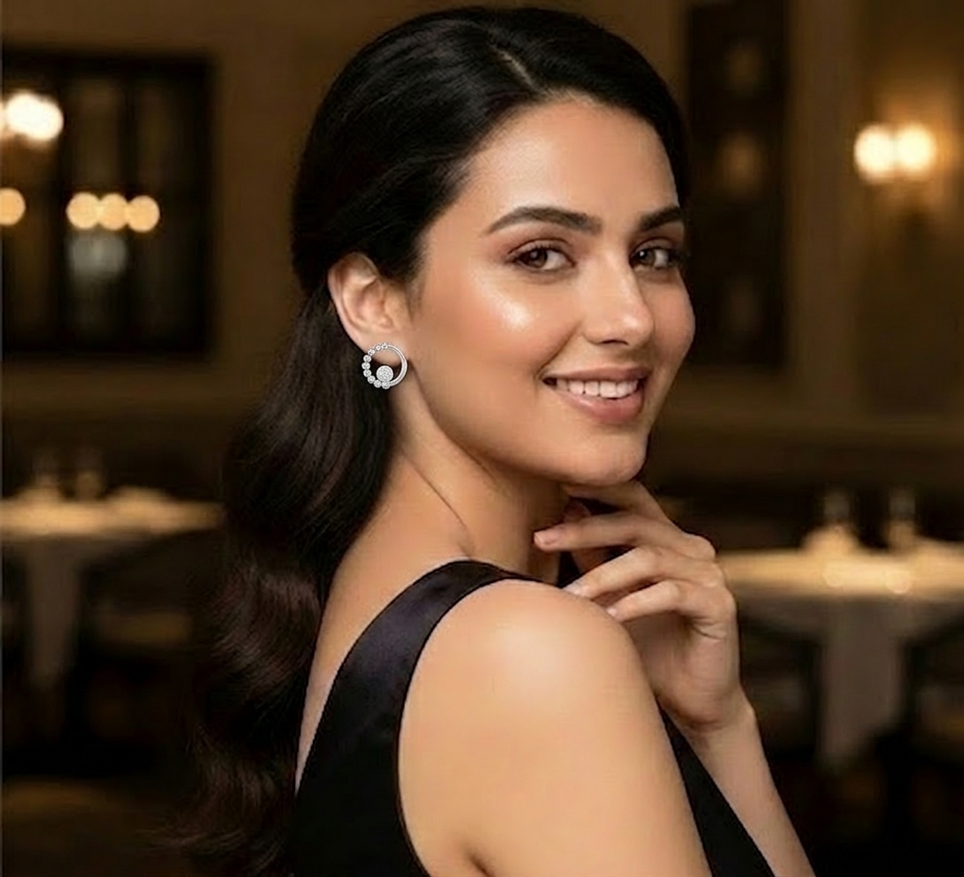 Strands Lab Grown Diamond Open CircleEarrings