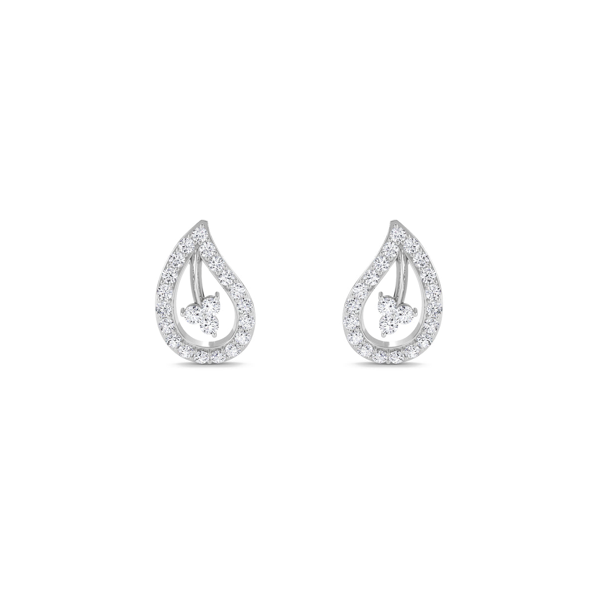 Antique Lab Grown Diamond Studs Gift For Her (Silver)