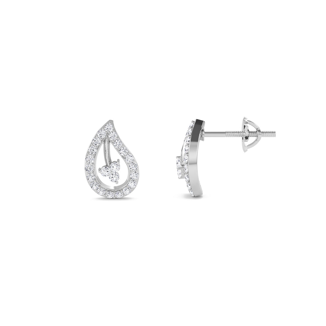 Antique Lab Grown Diamond Studs Gift For Her (Silver)