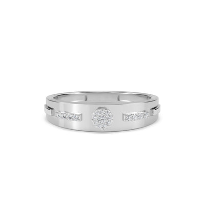 Lab Grown Diamond Cluster Ring For Men (Silver)