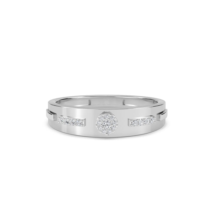 Lab Grown Diamond Cluster Ring For Men (Silver)