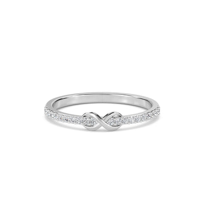 Classic Infinity Lab Grown Diamond Wedding Band (Silver)