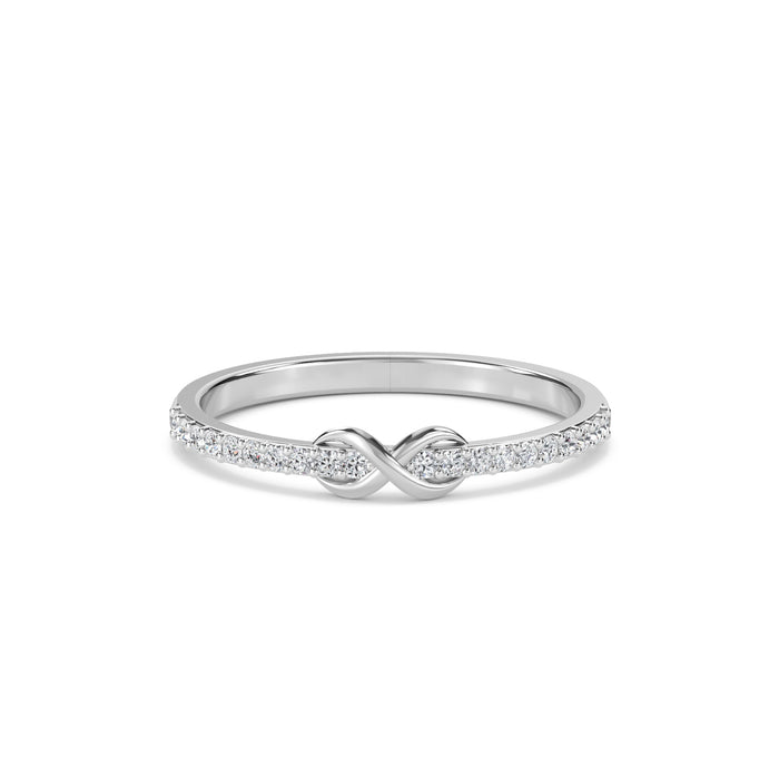 Classic Infinity Lab Grown Diamond Wedding Band (Silver)