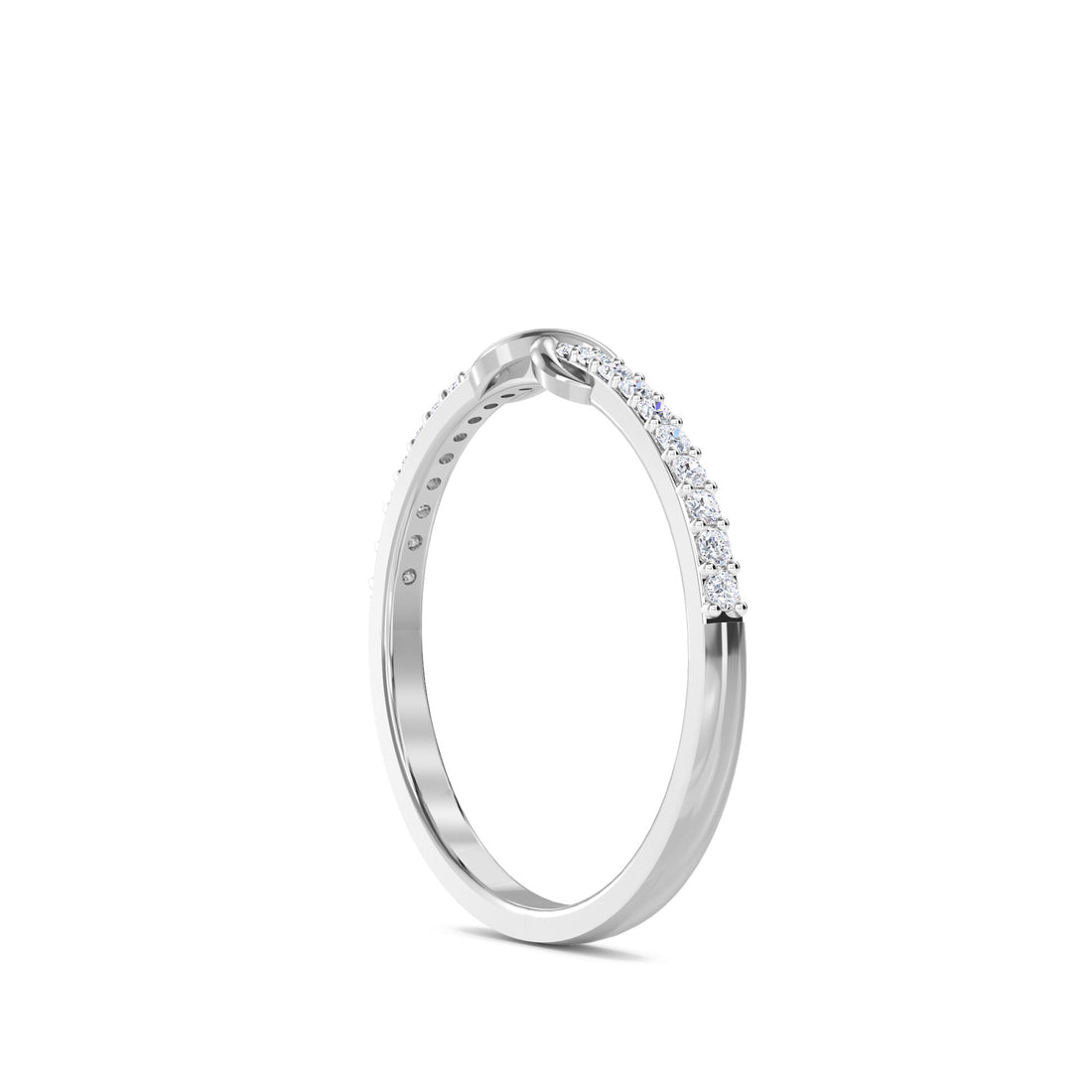 Classic Infinity Lab Grown Diamond Wedding Band (Silver)