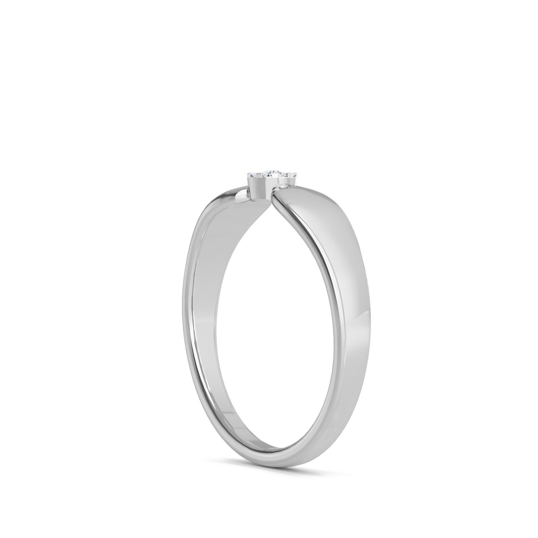 Lab Grown Diamond Cluster Solitaire Ring (Silver)