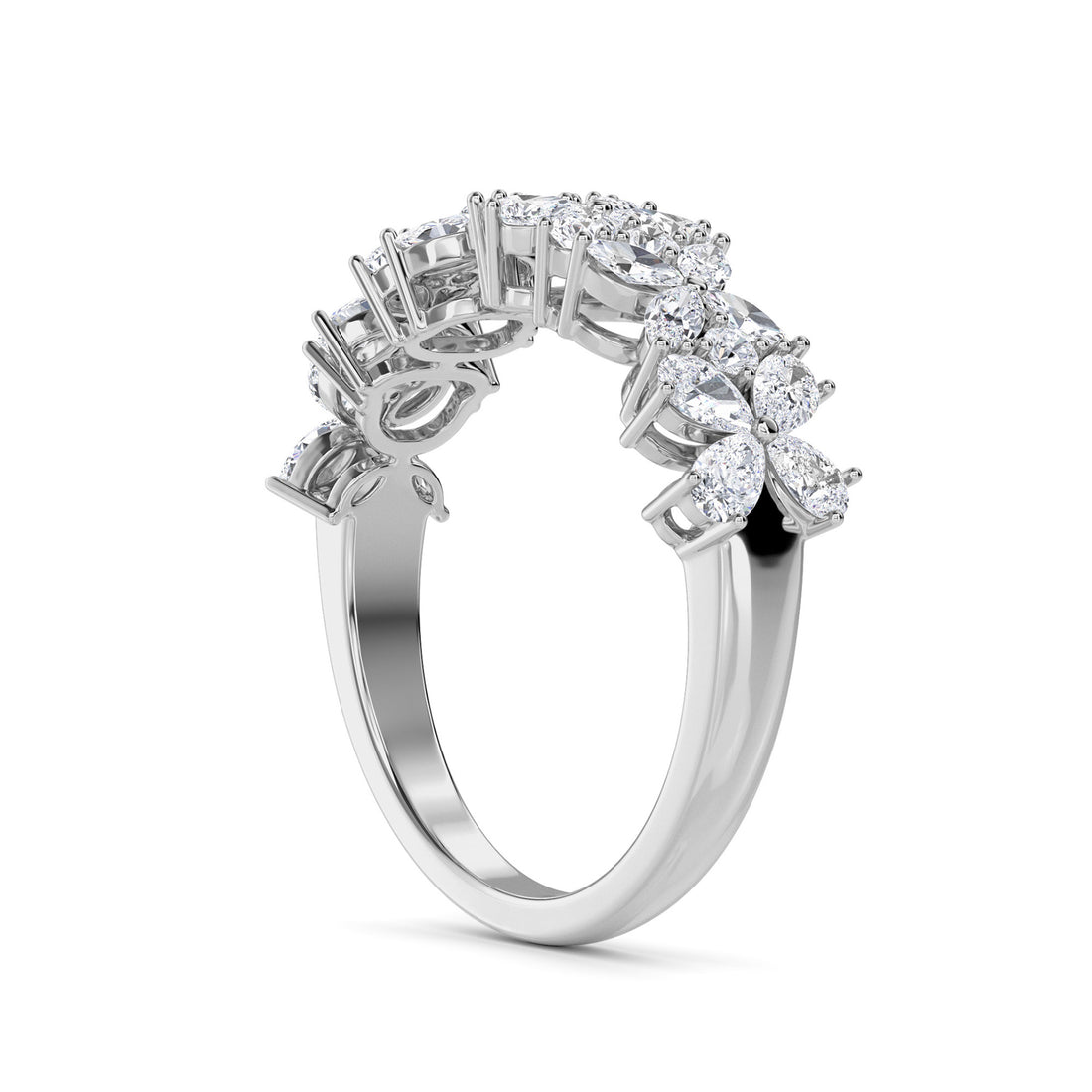 Imperia Floret Style Diamond Eternity Band (Silver)