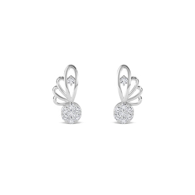 Gorgeous Tiny Lab Grown Diamond Studs Earrings (Silver)