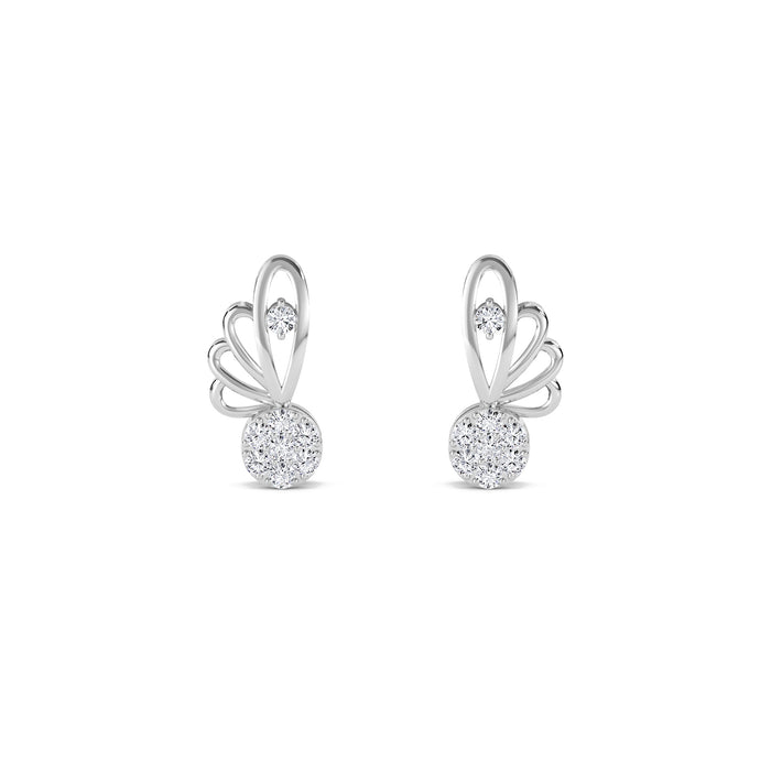 Gorgeous Tiny Lab Grown Diamond Studs Earrings (Silver)