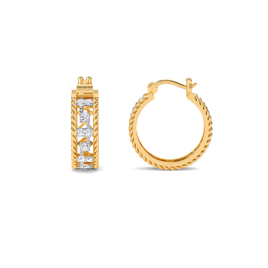 Lab Grown Diamond Delicate Hoop Earrings