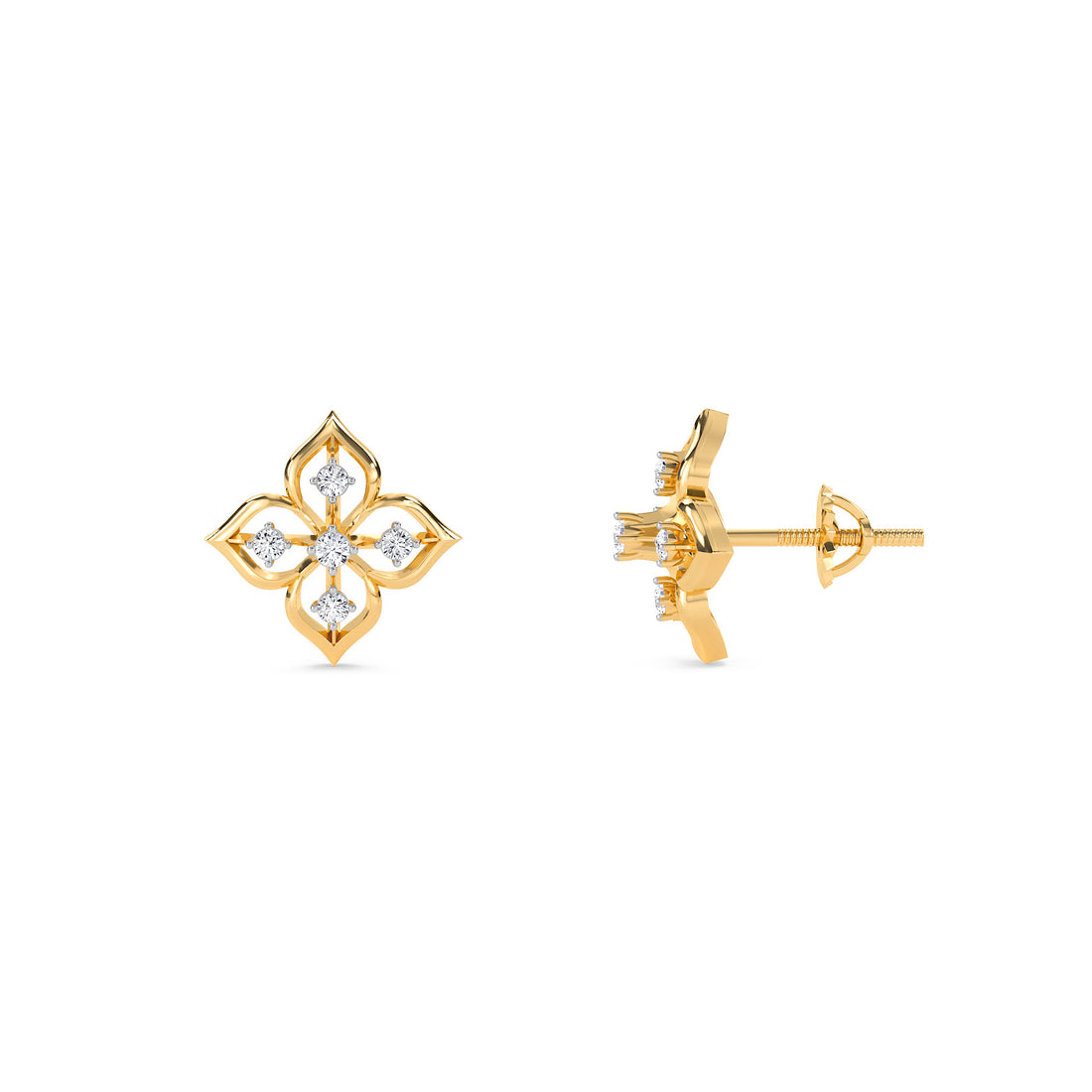 Elegant Leaf Style Tiny Studs Earrings