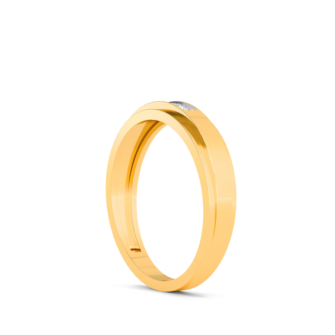 Elegant Round Diamond Mens Ring